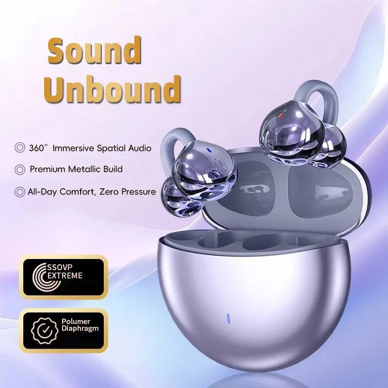 Auricolari Bluetooth Open Ear, Cuffie Wireless con Audio Hi-Fi, Comodi e Perfetti per Corsa/Gaming - immagine 2