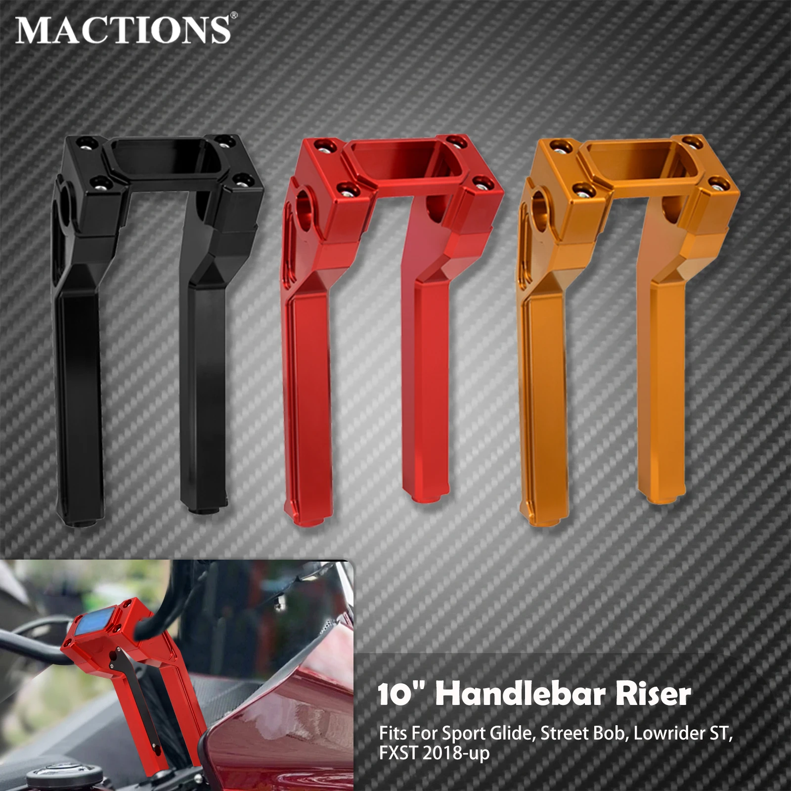 Motorcycle10HandlebarClampRisersDigitalDispalyHandleBarRiser