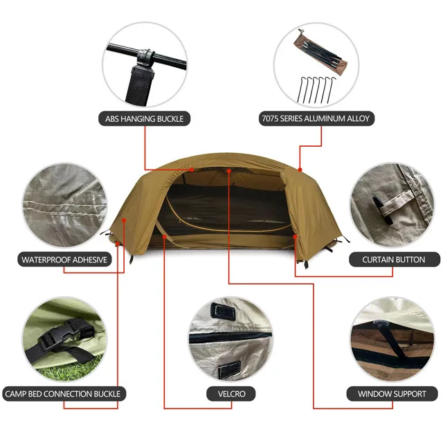 Outdoor Camping Single Tactical Tent 2
