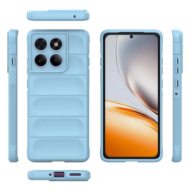 Enhanced Anti-Drop Airbag TPU Fiber Flocking Phone Case - Skin-Friendly and Soft