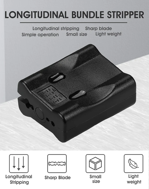 Sourcing Map Cable Stripper Tool - 1.5-3.3mm Fiber Optic Loose Tube Slitter For Precise Wire Stripping