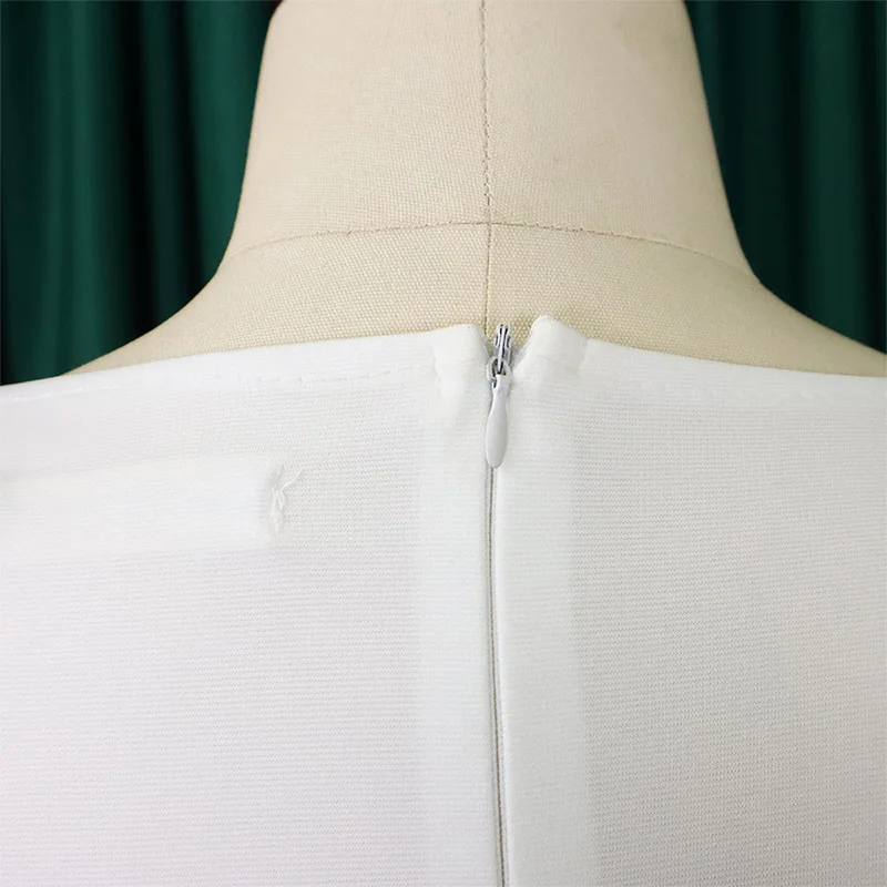 Elegant Skew Collar Solid Bag Hip Pencil Skirt Commute Splicing Bandage Three Quarter Sleeve Plus Size Slim Midi Dress for Women