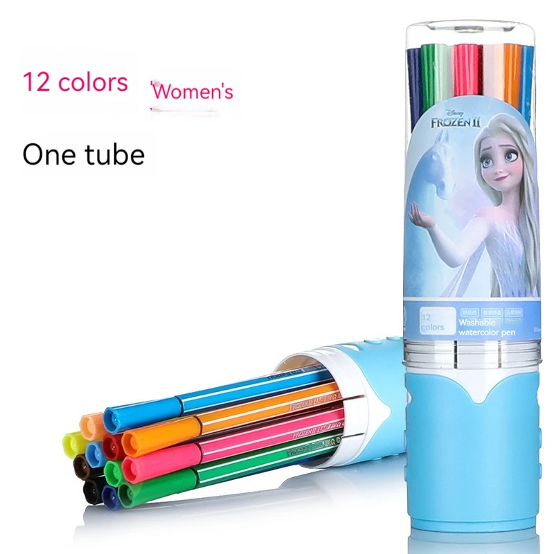 Washable Watercolor Pen Disney CHILDREN'S Stationery Elementary School Student Drawing Graffiti Color Pen Children's Day Gift
