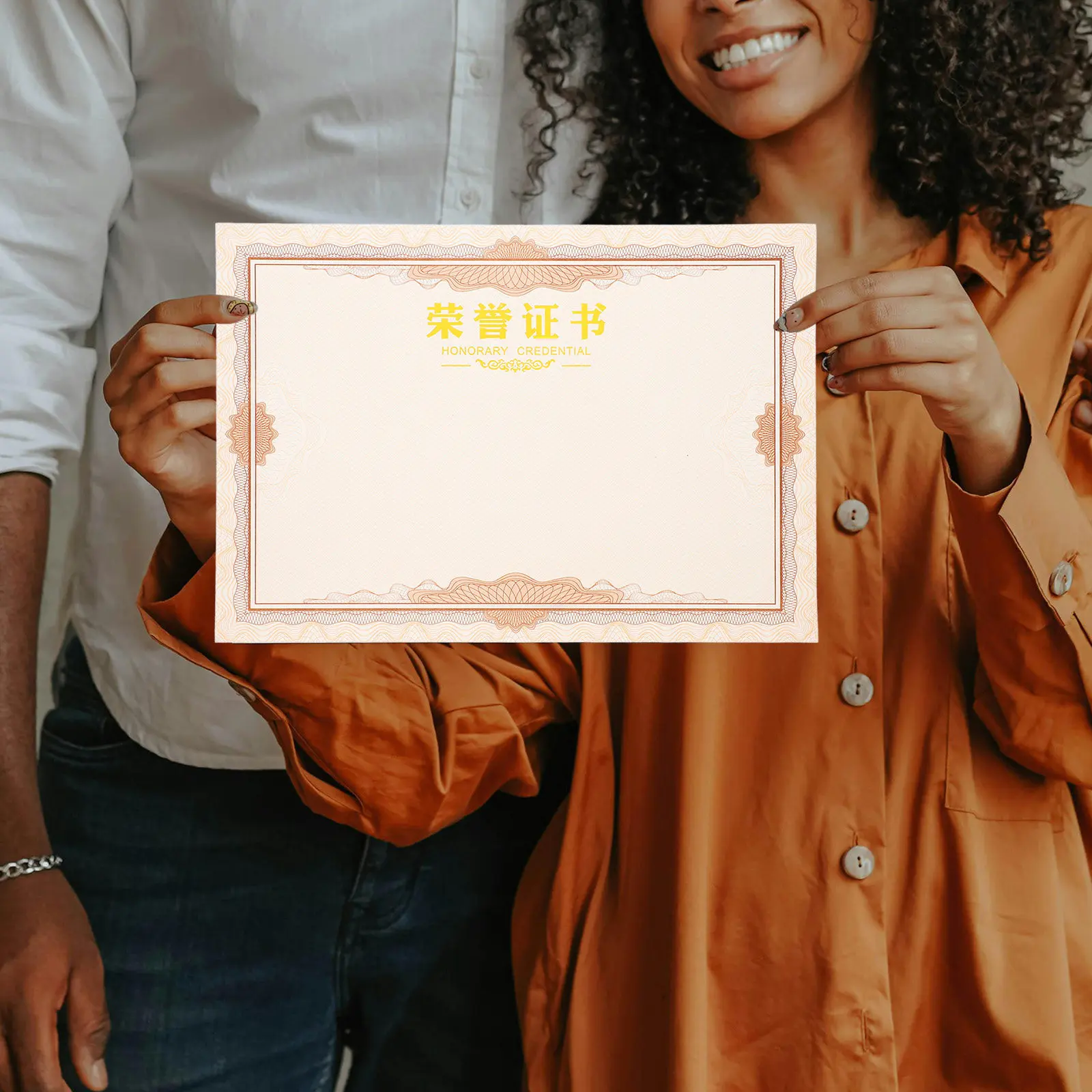 50Pcs 빈 인증서 용지 졸업 인정 교사 학생 감사용 프리미엄 두꺼운 상장 내부 용지