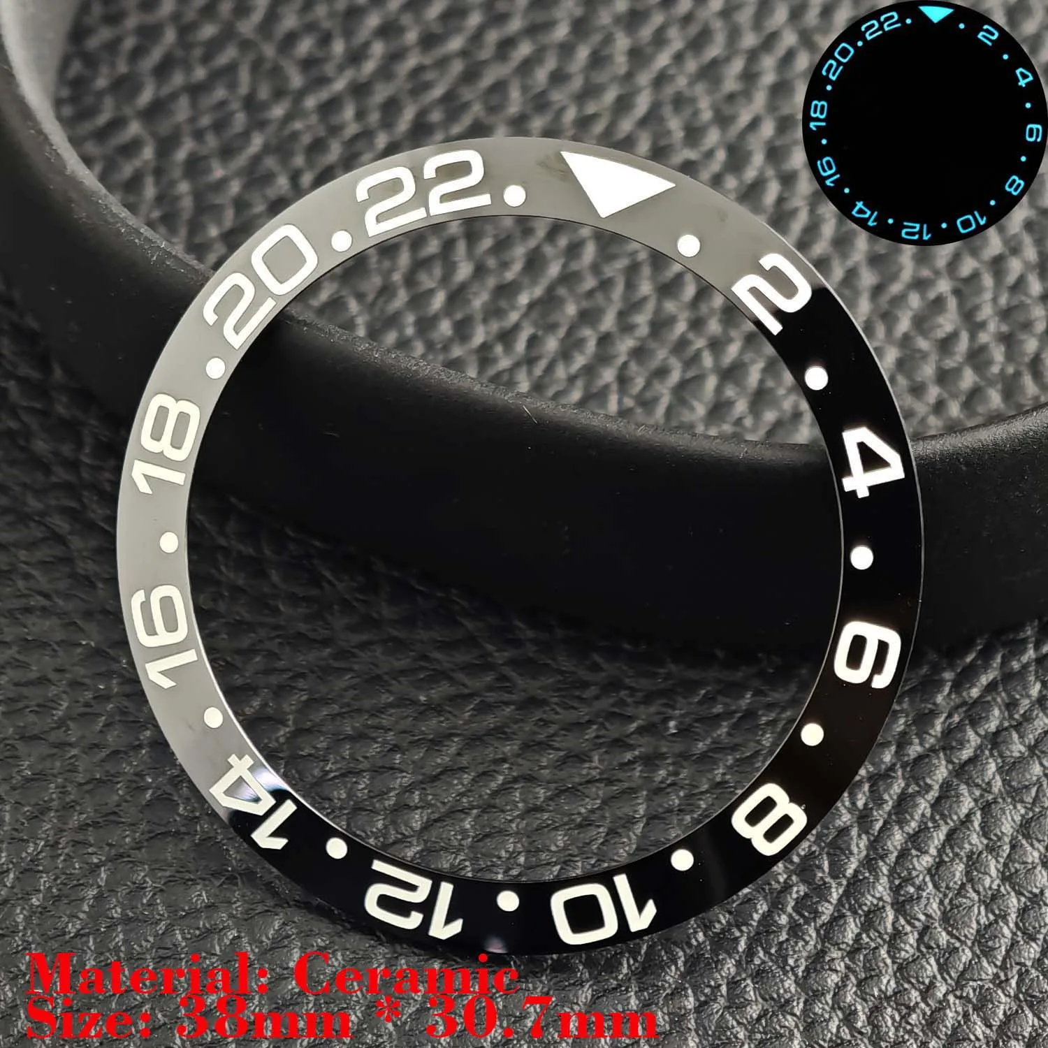 Ceramic Luminous Bezel Insert for Men's Watch - Premium Replacement Accessory