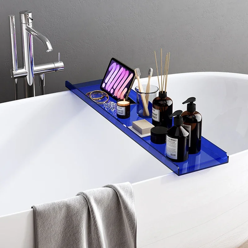 Extendable Bathtub Trays Multifunctional Shelf European Plastic Bathtub Trays Transparent Bandejas Storage Organizer WW50BT