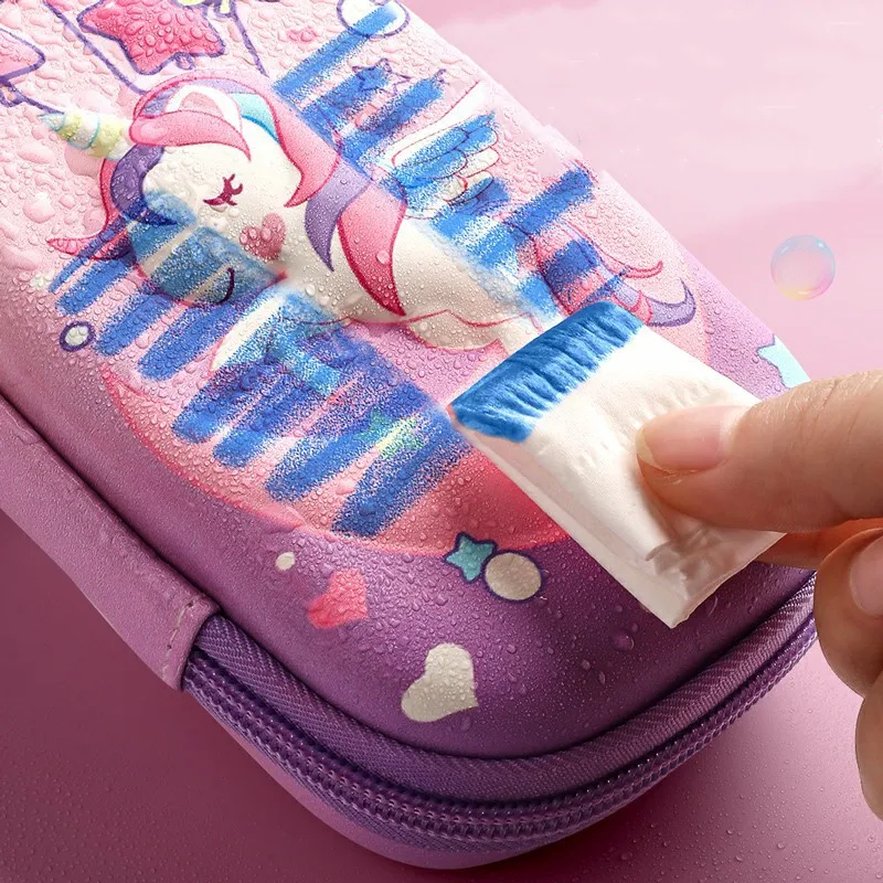 3D Unicorn Pencil Box School student stationery box Children pencil storage Three layer large capacity case gift pencil cases stationery box