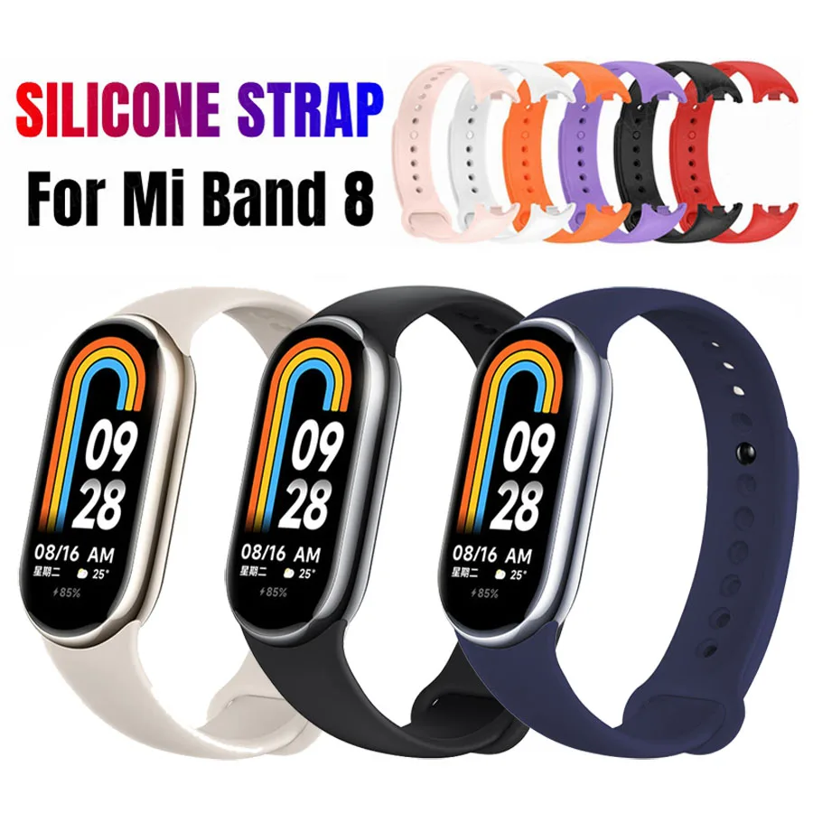 

Strap For Mi Band 8 Bracelet For Xiaomi Mi Band 8 NFC Silicone Strap Replacement Bracelet For Miband 8 SmartWatch Wristband