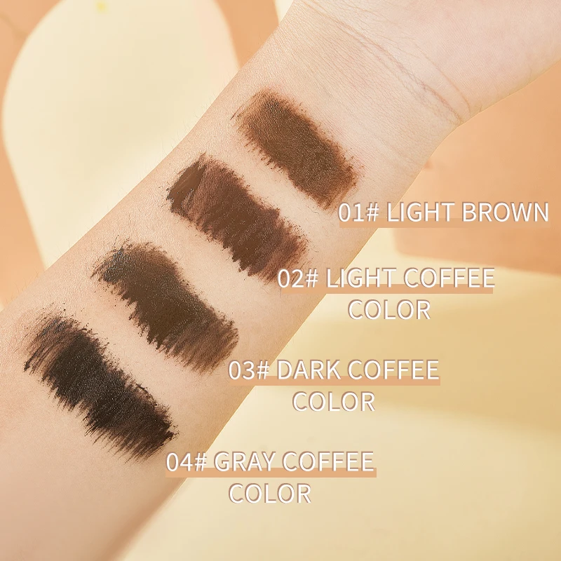 O‘CHEAL Waterproof Eyebrow Gel 4 Color Tint Liquid Cosmetic Enhancers Brow Cream Long-lasting 3D Mascara Cream Makeup With Brush 3