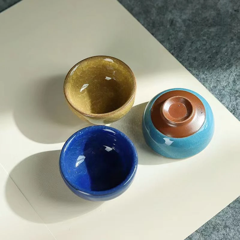Ice cracking glaze Tea Cup puer tea cup Dehua Ceramics Teacup Chinese Kung Fu Cups Chinese Porcelain Gift