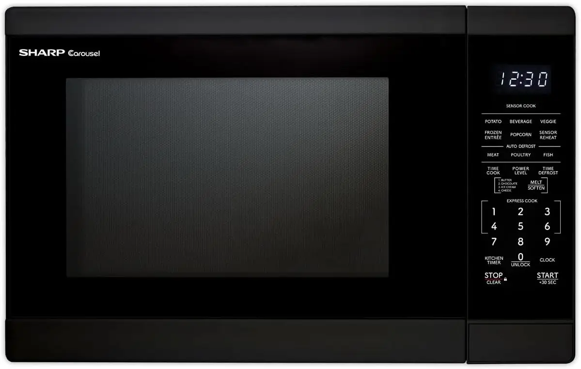 SMC1461KB Oven with Removable 12.4" Carousel Turntable, Cubic Feet, 1100 Watt Countertop Microwave, 1.4 CuFt, Black