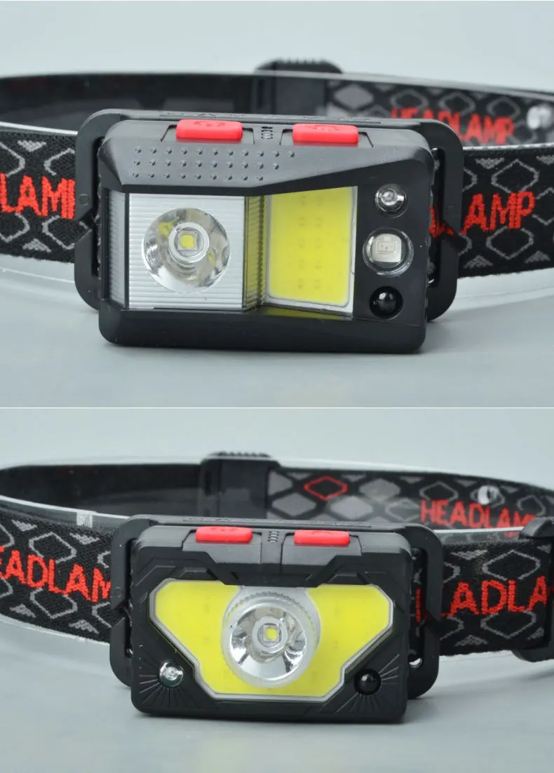 Strong light COB induction headlight magnet hook maintenance work emergency light repair car USB charging