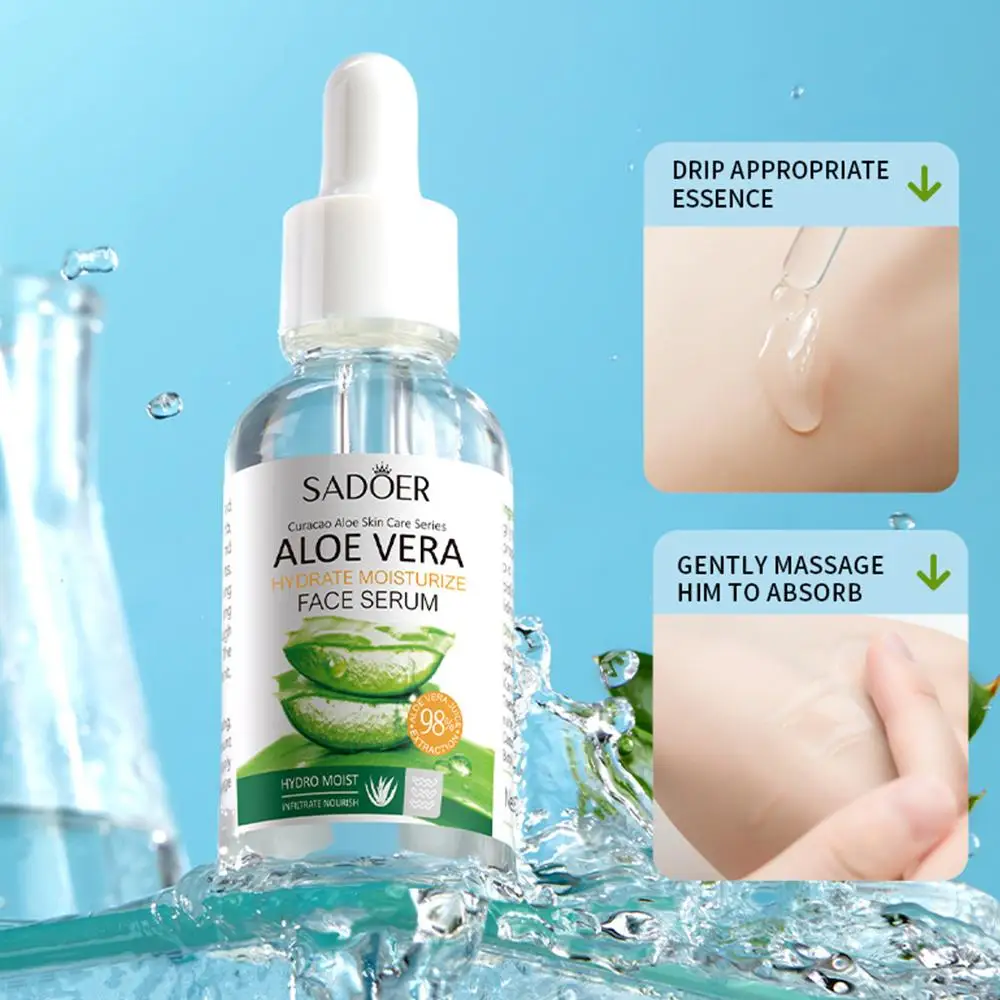 

Увлажняющая сыворотка для лица Aloevera, Эссенция от акне и алоэ для мужчин и женщин, сыворотка для ухода за шеей и лицом, A6T2, 30 мл