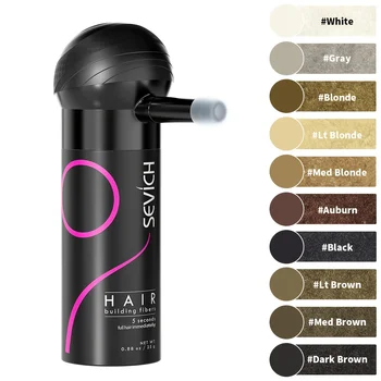 SEVICH Hair Building Fiber Set Cover Sparse Hair Or Bald Spots Hair Loss Regrowth Treatment Keratin Hair Fiber Powder Applicator