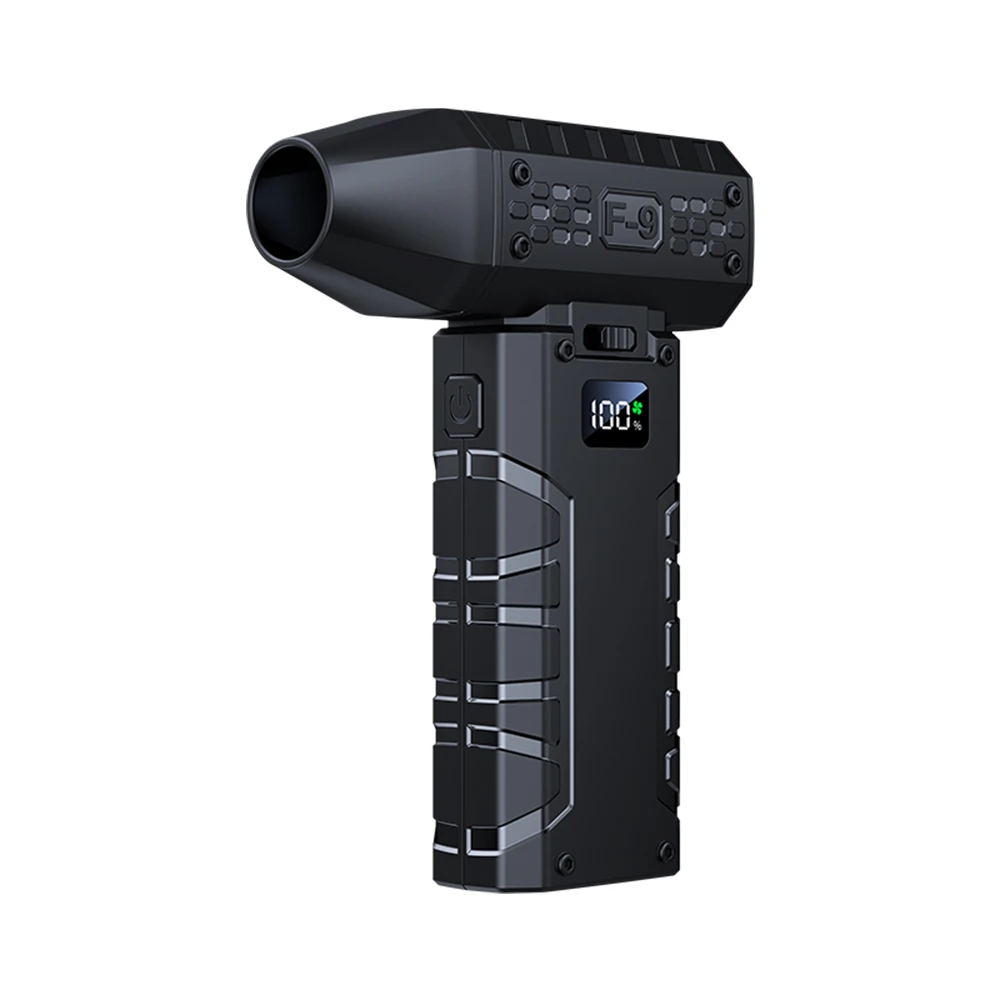 מפוח אוויר מיני במהירות 130000RPM עם מנוע בלתי מברשת, מפוח אבק חזק עם תצוגת סוללה ותאורת LED, מאוורר טורבו נטען נייד