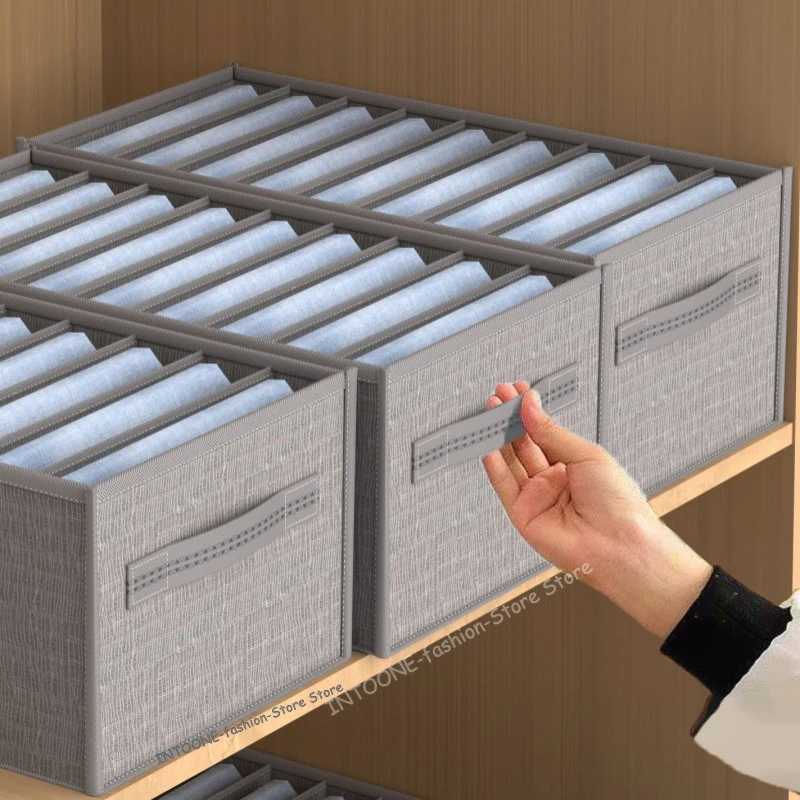 Wardrobe Clothes Organizer Pants Jeans Storage Box Cabinet Organizer For Underwear Bra Socks Ties T-Shirt Box
