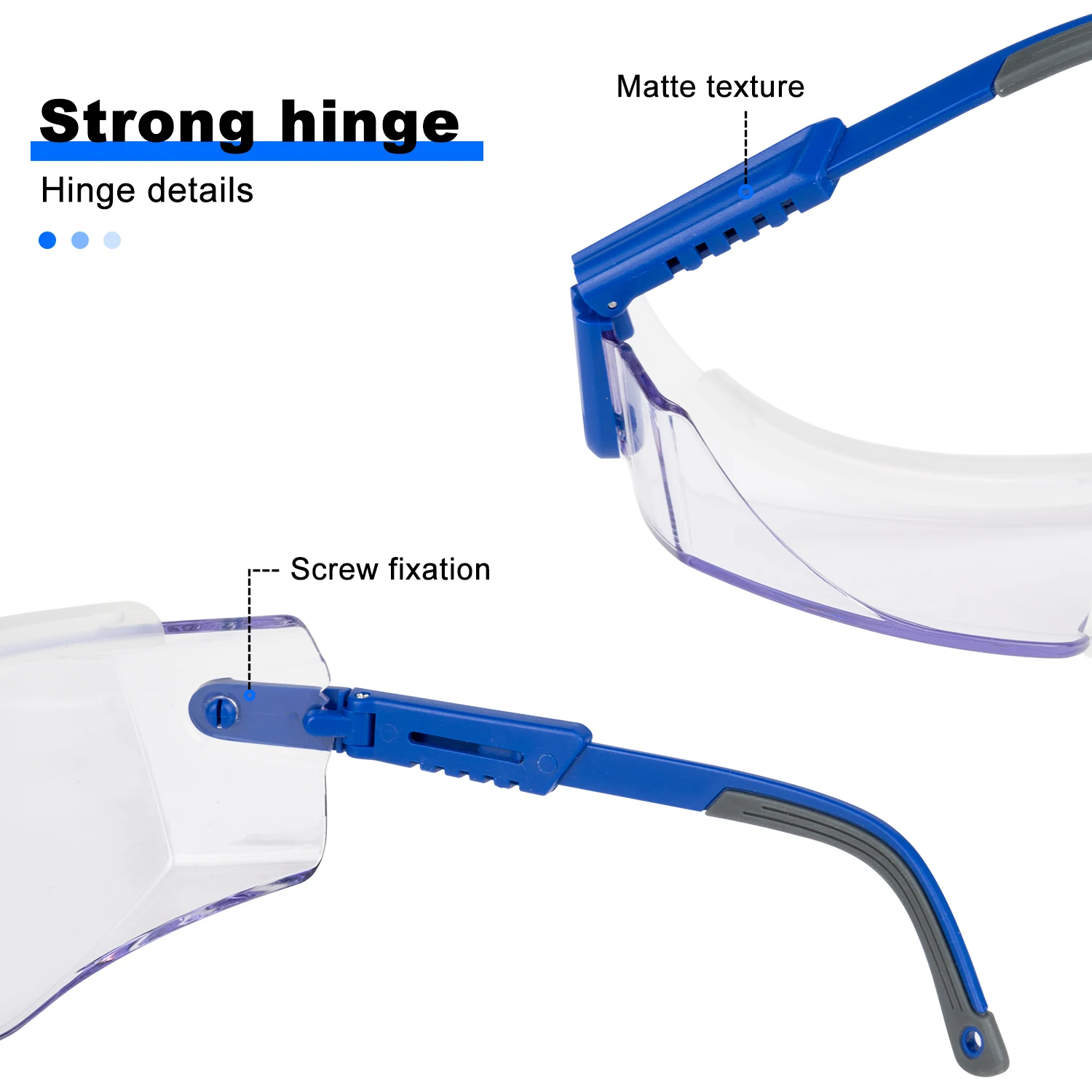 Lunettes de sécurité anti-buée par-dessus les lunettes