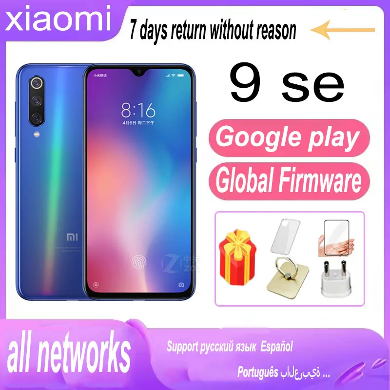 

Global rom Xiaomi 9 SE Smartphone, Snapdragon 712, Android Cellphone, 48 MP + 20MP, Fingerprint, Original