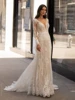 Exquisite Wedding Dresses Deep V-Neck Bridal Gowns Lace Appliques Long Sleeves Floor Length Robes Vestidos De Novia Customized 3