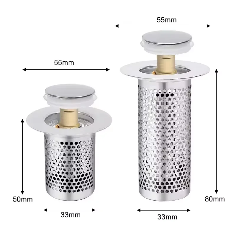 Washbasin Pressurized Drainage Filter Sink Filter Sewer Anti Odor Automatic Bounce Drainage Plug Shower Hair Collector sink filter,sink strainer,hair drain catcher,washbasin plug,washbasin leak plug,shower drain filter