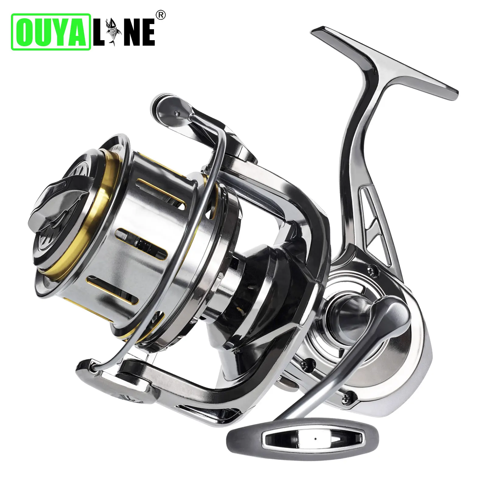 CC8000/10000/12000 Fishing Reel Cast Long Shot Power Stainless Steel  Screw-in Seawater-proof Spinning Wheel Fishing Accessories