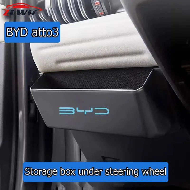 

ZLWR BYD ATTO 3, ящик для хранения под рулевым колесом, BYD Yuan, с коробкой для хранения модифицированного оборудования внутри автомобиля.