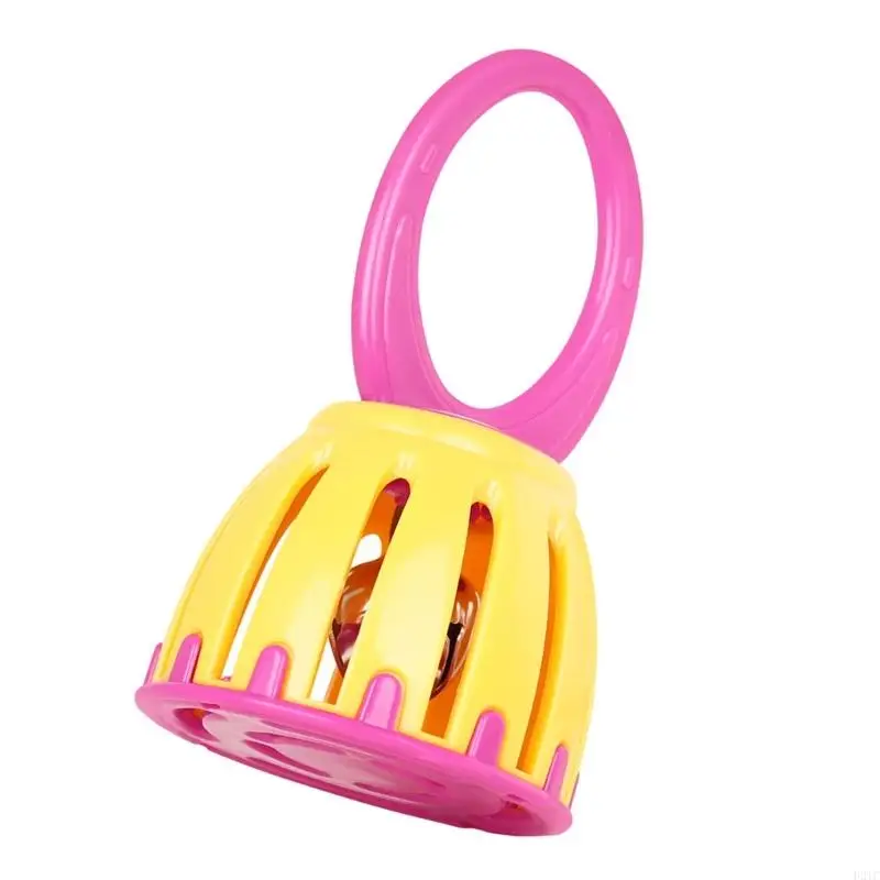 F2TC Handheld Rattles for Early Learning Music Toy Baby Cage Bells, Cage Bells Educational Toy Bells Handheld