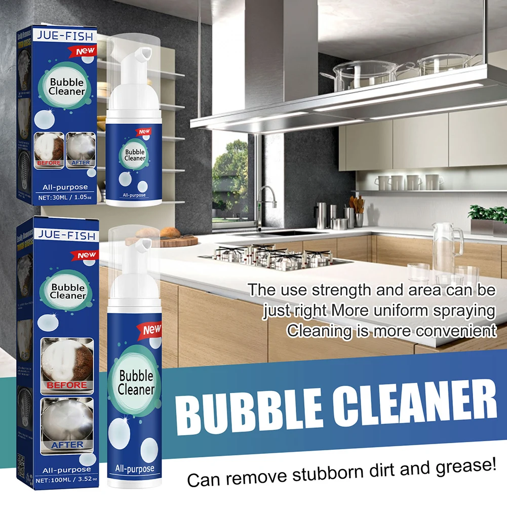 30ml/100ml Oil Stain Bubble Cleaner for House