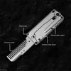 Multi-function EDC Utility Window Breaker Titanium Alloy Folding Comb Replaceable Comb Outdoor Camping Hunting Survival Tool 3