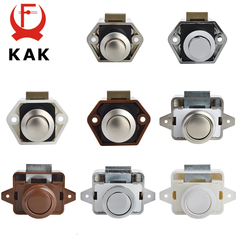 Imagem do produto KAK-Camper Car Push Lock, RV Caravan, Barco Motor, Home Cabinet, gaveta trava, Button Locks, Móveis, Door Lock Hardware, 10pcs na loja AliExpress