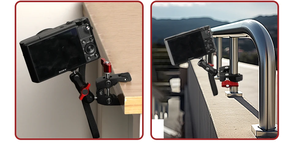 Super Clamp Camera Clamp Mount Monitor 360° Ballhead Magic Arm Ball Head Adapter