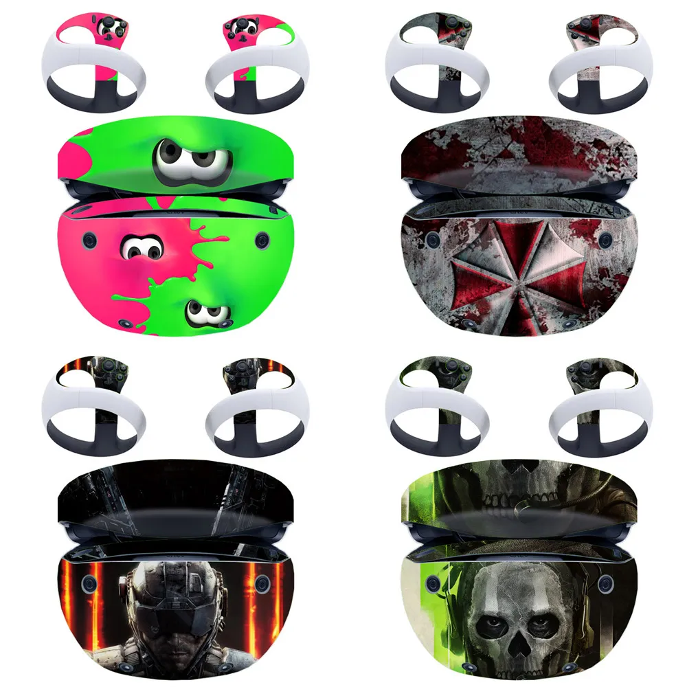 Adesivo In Vinile Per Ps5 Vr2 Vr Headset Controller Decalcomania In Pvc Cute Cartoon Wrap Cover Pellicola Protettiva Ps Vr2 Accessori