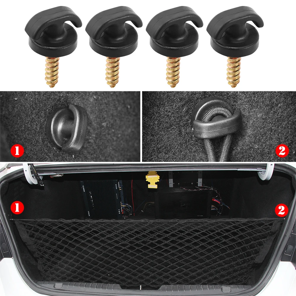 4Pcs Car Rear Trunk Cargo Net Tie Down Hook Clip For Lexus is250 ct200h ...