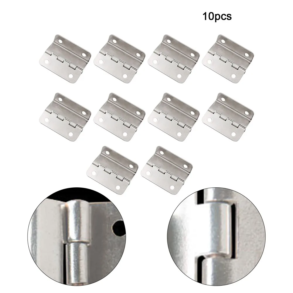 10PCS Wooden Box Hinge Tri-Fold Right Angle 4-Hole Hinge Hardware Home Improvement Spare Parts Cabinet Door Furniture Fitting