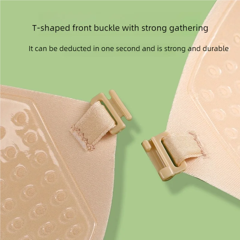 Round Cup Women's Chest Patch Front Button Small Chest Gathering Invisible Bra Strap Wedding Patch