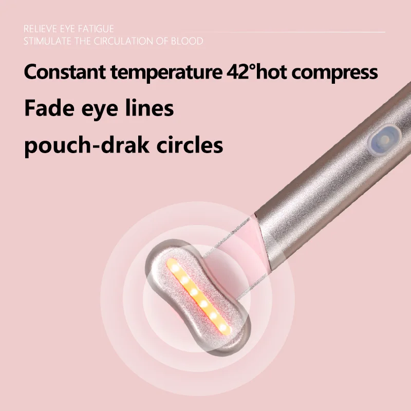 Eye Massager Beauty Eye Massager Device Anti Dark Circle Rechargeable EMS Vibrator Face Lifting Device Skin Care 3-in-1 Function