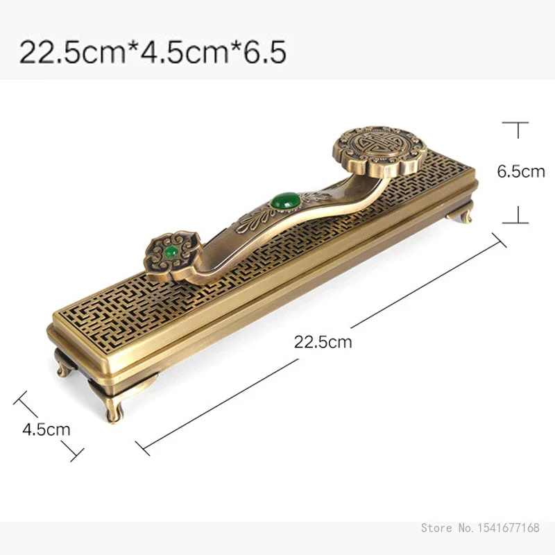 Creative Retro Ruyi Alloy Incense Burner, Lying, Household Indoor Line Aroma Rack, Living Room Bedroom Tea Table Decoration, 1Pc