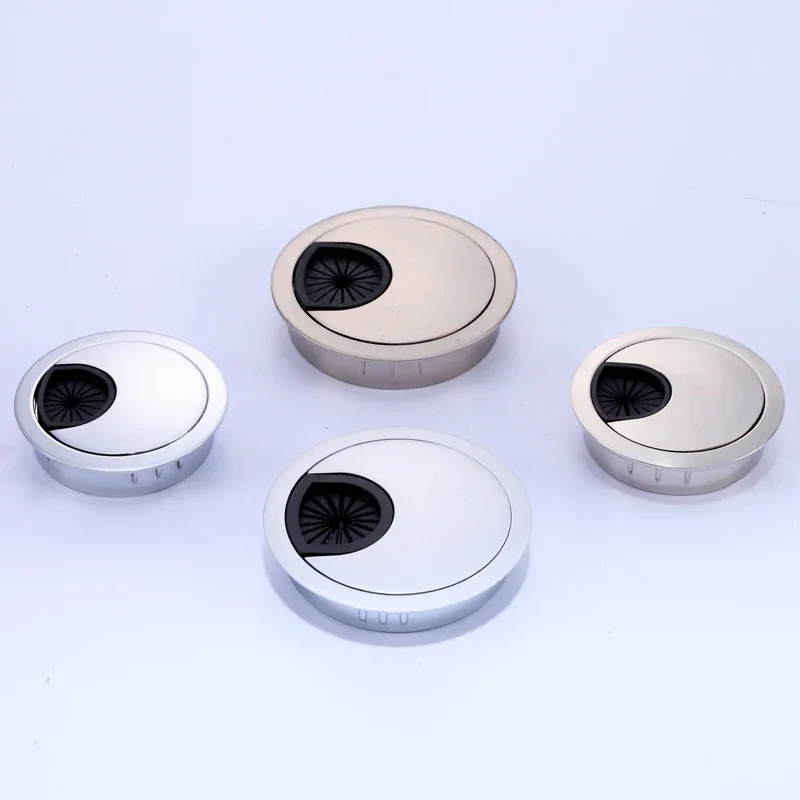 Computer Desk Wire Hole Cover Wiring Ducts Base Office Table Cable Outlet Port Grommet Surface Line Box Mamagement Zinc Alloy