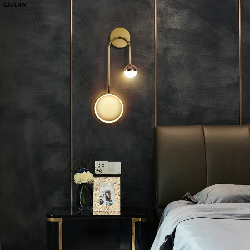 

Gold/Black LED Wall Lamps For Bedside Aisle Kitchen Corridor Living Room Bedroom Foyer Gallery Office Wall Indoor Home Sconce