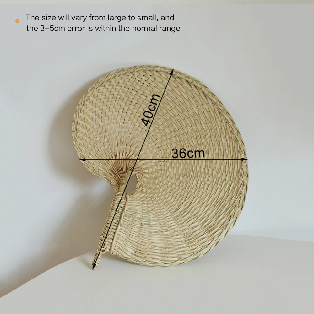 1pc Hand Fans Hand Made Fan Rattan Decoration hand fan For Wedding Natural Palm Leaf Woven Fans Wall Art Decor For Farmhouse Ornaments