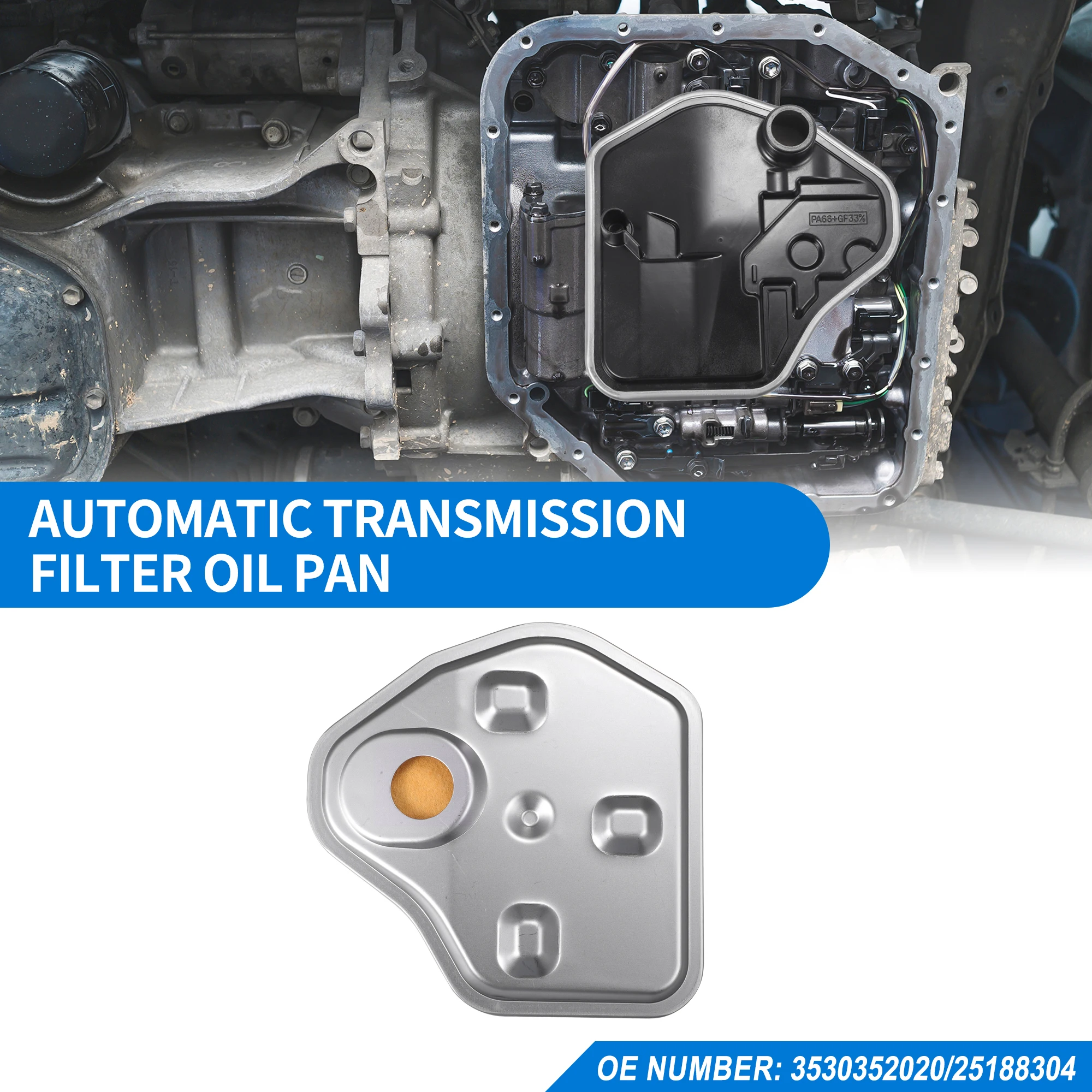 UXCELL Car Transmission Fluid Filter Oil Pan for Chevrolet Spark LS, LT 1.2L L4-Gas 2013, 2014 No.353035