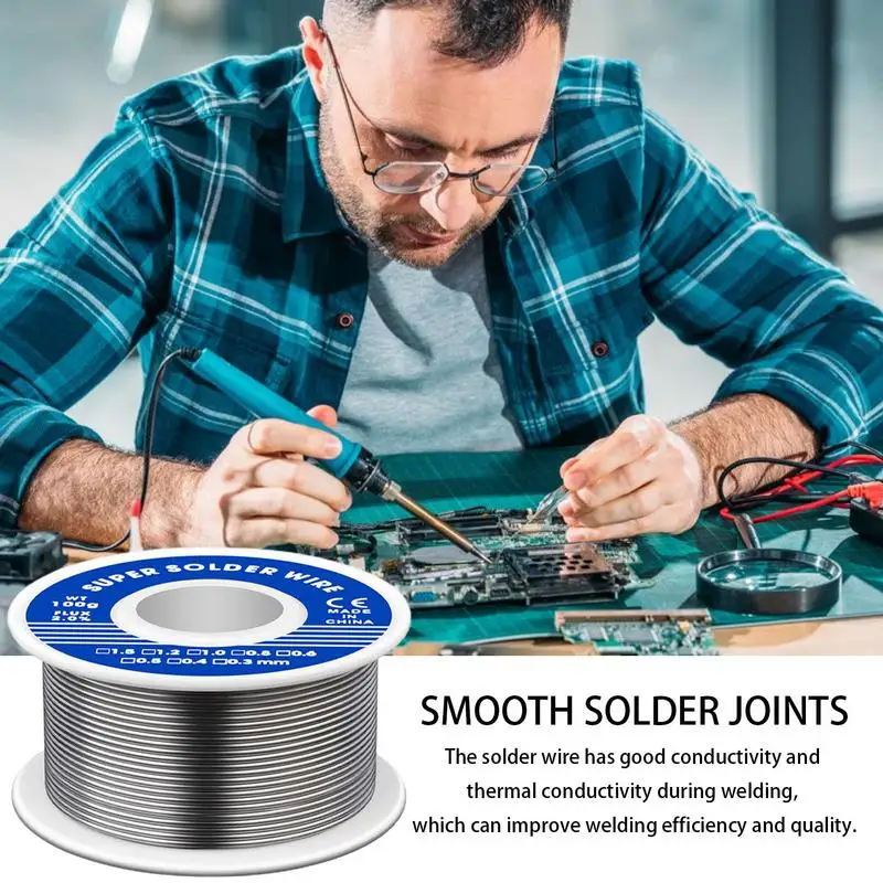 Electronic Solder Wire Rosin Core Tin Multipurpose Welding Flux Iron Wire Reel Household Soldering Supplies 20/30/50/100g 0.8mm soldering wire soldering tin wire welding wires