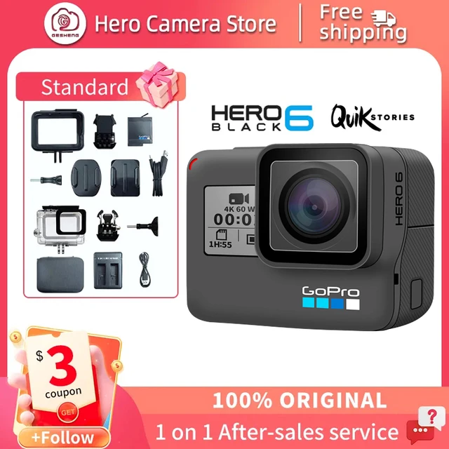 Gopro Hero6 Black Action Camera | Action Camera Gopro Hero 6 - Hero 6 Black  4k 60fps - Aliexpress