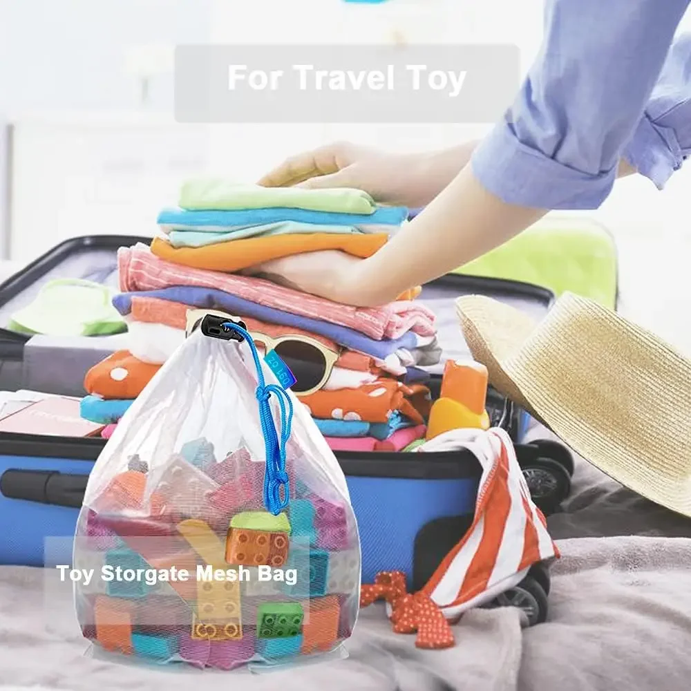 Eco-Friendly Mesh Pouches for Organized Living - Reusable, Washable, Drawstring Bags for Home and Office Storage