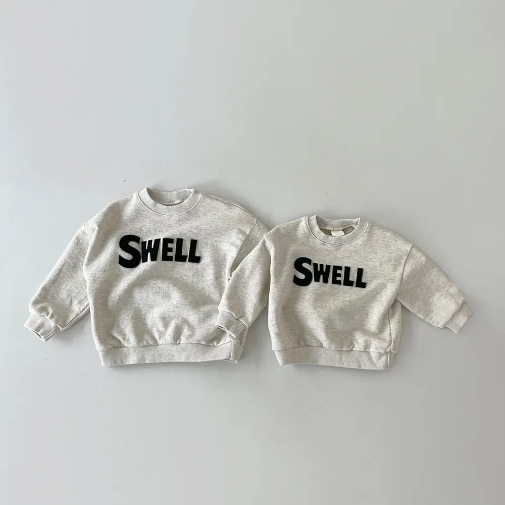Korea Baby Boys Sweatshirt Loose Fashion Letter Sports Sweatshirts Toddler Girl Pullover Sweater Cotton Tops Boy Kids Clothes - Image 4