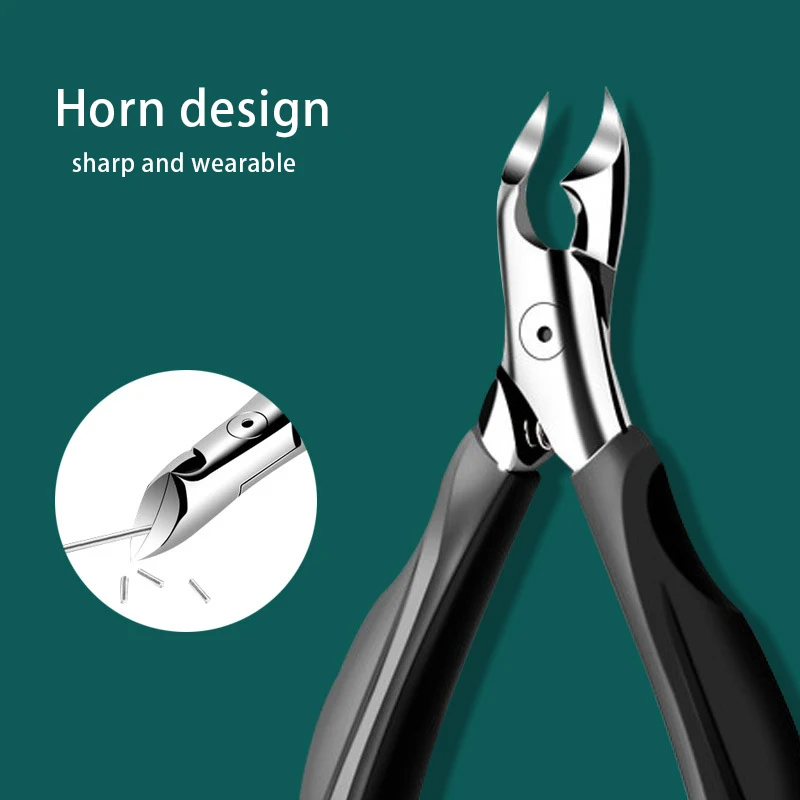 1Piece Stainless Steel Large Mouth Horn Pliers Gray Nail Clipper Thick Armor Pliers Eagle Nose Nail Groove Inlaid