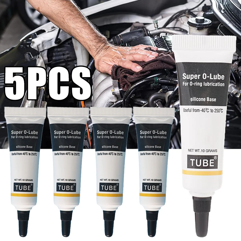 5pcs/lot O-lube Grease Lubricant Car Engines Bearing Lubrication Universal Houseware Silicone Lubricants Auto Accessories 10g/pc
