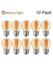Vintage Edison LED Light Bulb - Warm White Amber Glass Mini Globe (Warm White 2700K)