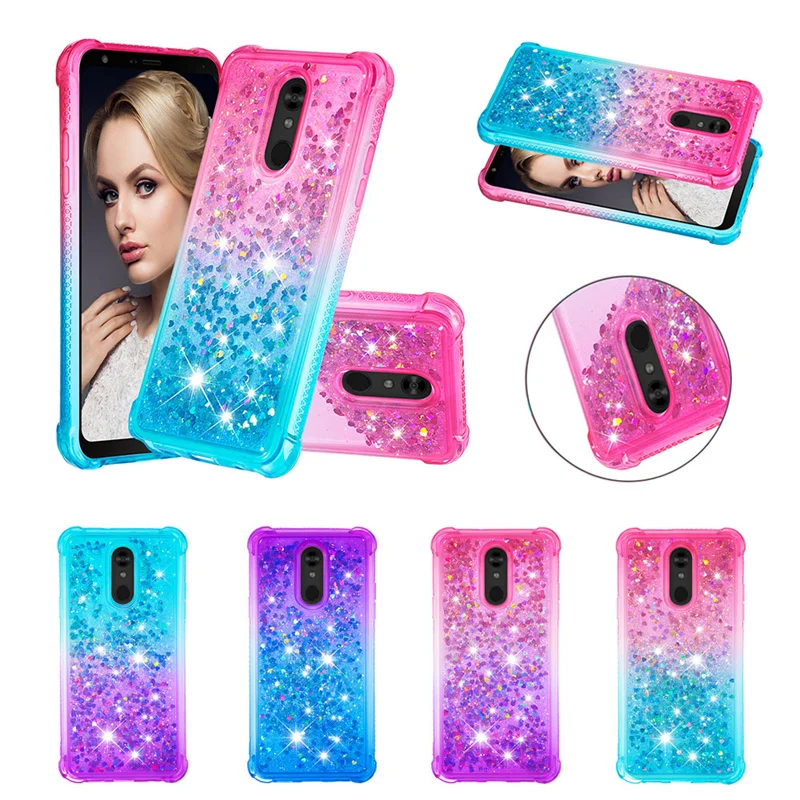 Gradient Color Flow Sand Phone Case - Fashionable Anti-fall Soft Cover