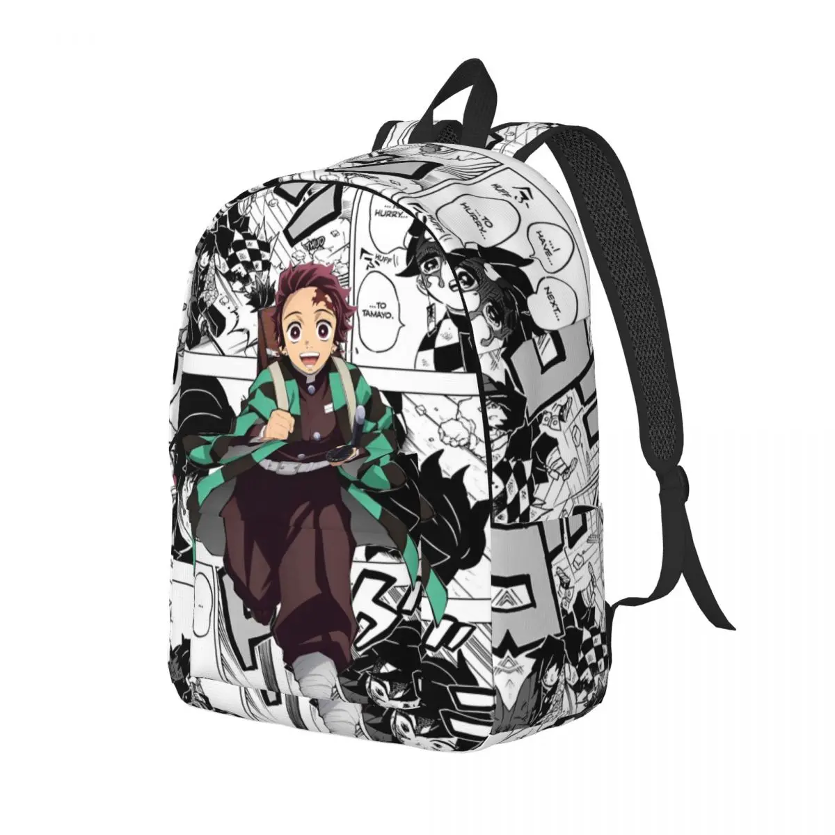 Demon Slayer Tanjiro Kamado Anime Backpack for Student School Bookbag Daypack Preschool Kindergarten Bag Gift 2